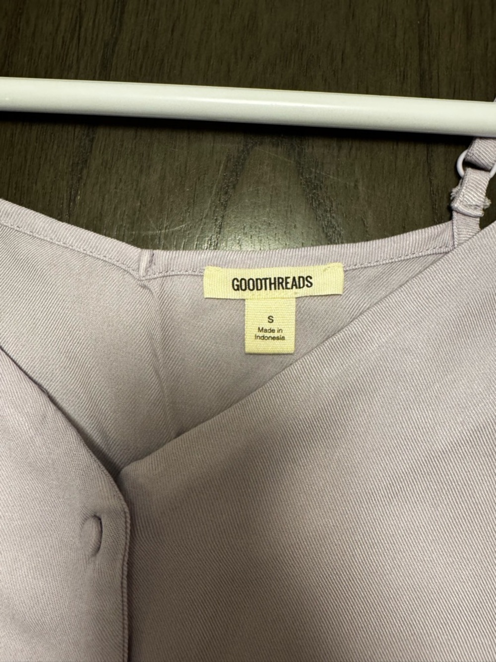 Goodthreads Lavender Button-Front Cami Tank Top - Picture 13 of 13